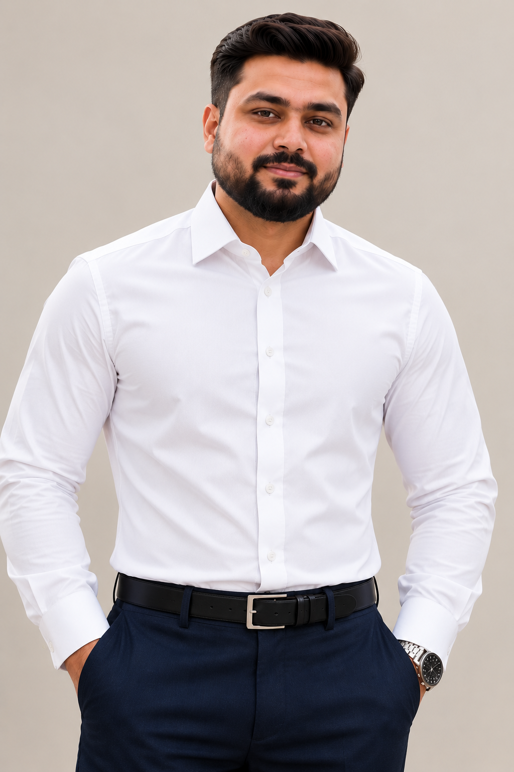 Premium White Formal Shirt - Men's Formal Wear